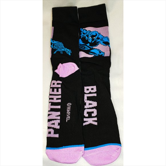 Disney Anime Socks Avengers Marvel Cartoon Figure Black Panther NEW - WOT - Picture 4 of 7